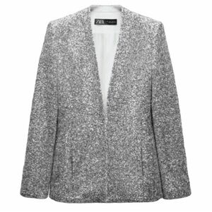 Zara - Silver Sequin Blazer